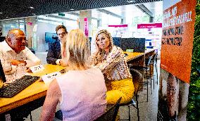 Queen Maxima Visits Money Affairs Helpdesk - The Hague