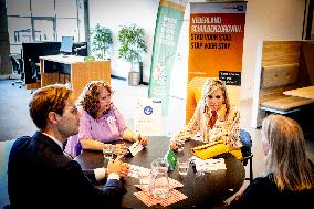 Queen Maxima Visits Money Affairs Helpdesk - The Hague