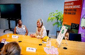 Queen Maxima Visits Money Affairs Helpdesk - The Hague