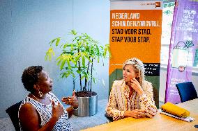 Queen Maxima Visits Money Affairs Helpdesk - The Hague