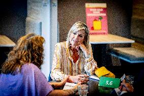 Queen Maxima Visits Money Affairs Helpdesk - The Hague