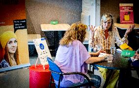 Queen Maxima Visits Money Affairs Helpdesk - The Hague