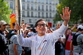 Paris 2024 Paralympics - Jackie Chan Carries The Flame - Paris