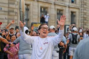 Paris 2024 Paralympics - Jackie Chan Carries The Flame - Paris