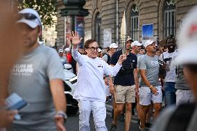 Paris 2024 Paralympics - Jackie Chan Carries The Flame - Paris