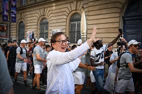 Paris 2024 Paralympics - Jackie Chan Carries The Flame - Paris