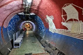 Odesas Fairytale Tunnel reopened as bomb shelter