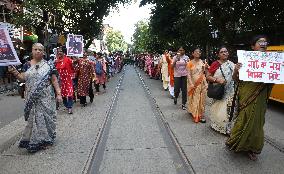 Nursing Staff Are Take Part In A Protest March Against The Rape And Murder Of A PGT Woman Doctor Murder In Kolkata