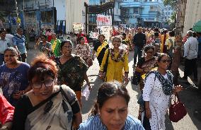 Nursing Staff Are Take Part In A Protest March Against The Rape And Murder Of A PGT Woman Doctor Murder In Kolkata