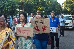 Citizens Protest Against Rape And Murder Of Doctor In India.