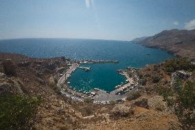 Hora Sfakion Coast Town In Crete Island