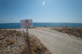 'Nudity Prohibited' Sign - Hora Sfakion