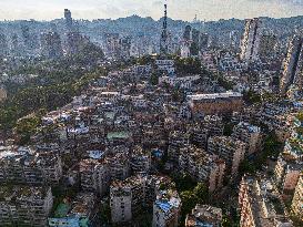 Densely Packed Houses in Guiyang's Largest Urban Village