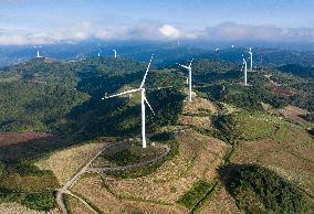 A High Mountain Wind Farm in Yichang