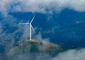 A High Mountain Wind Farm in Yichang