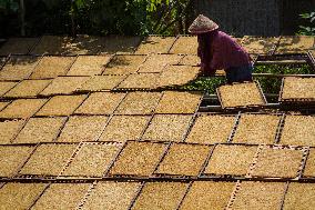 Tobacco Village During Dry Season In Sumedang Regency