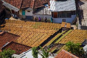 Tobacco Village During Dry Season In Sumedang Regency