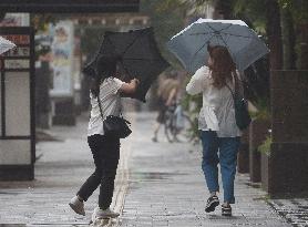 Powerful typhoon in Japan