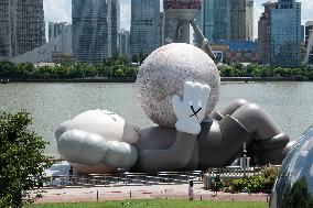 KAWS Companion Inflatable Sculpture Installation in Shanghai