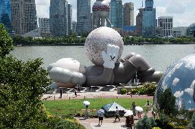 KAWS Companion Inflatable Sculpture Installation in Shanghai