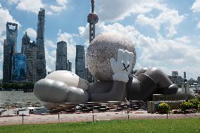 KAWS Companion Inflatable Sculpture Installation in Shanghai