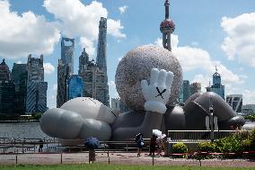 KAWS Companion Inflatable Sculpture Installation in Shanghai