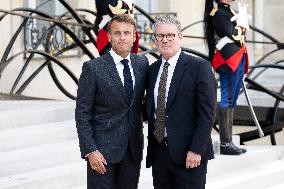 French President Macron Meets British PM Starmer - Paris