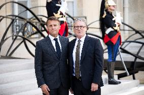 French President Macron Meets British PM Starmer - Paris