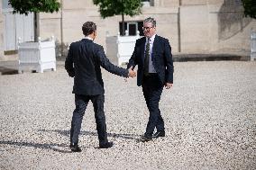 French President Macron Meets British PM Starmer - Paris