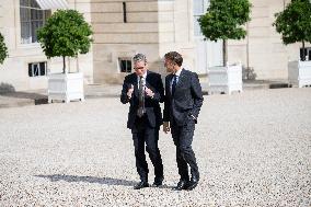 French President Macron Meets British PM Starmer - Paris