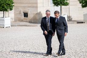 French President Macron Meets British PM Starmer - Paris