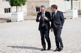 French President Macron Meets British PM Starmer - Paris