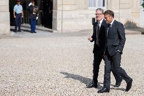 French President Macron Meets British PM Starmer - Paris