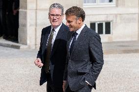 French President Macron Meets British PM Starmer - Paris