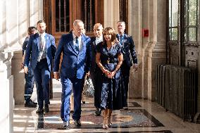 Prince Albert II Meet Anne Hidalgo - Paris