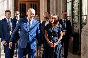 Prince Albert II Meet Anne Hidalgo - Paris