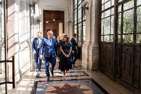 Prince Albert II Meet Anne Hidalgo - Paris