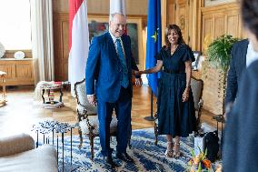 Prince Albert II Meet Anne Hidalgo - Paris