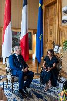 Prince Albert II Meet Anne Hidalgo - Paris