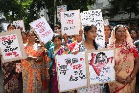 Women Are Participating In ''Journey Of Commitment'' Protest March In Kolkata