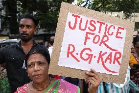 Women Are Participating In ''Journey Of Commitment'' Protest March In Kolkata