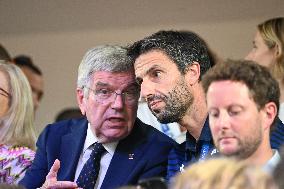 Paris 2024 Paralympics - Thomas Bach and Tony Estanguet At Cycling Track