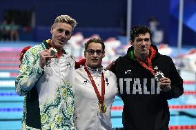 Paris 2024 Paralympics - 400m Freestyle Swimming Medal Ceremony