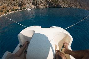 Summer In Loutro Village In Crete Island