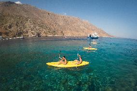 Loutro Village In Crete Island