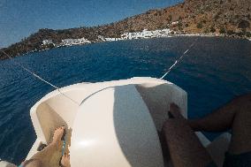 Summer In Loutro Village In Crete Island