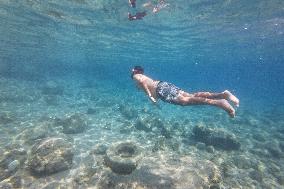 Summer In Loutro Village In Crete Island