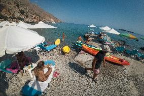 Loutro Village In Crete Island