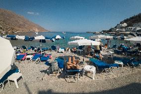 Loutro Village In Crete Island