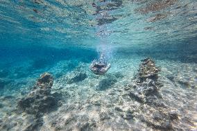 Summer In Loutro Village In Crete Island